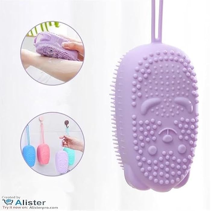 Silicone Bath Brush for Body Cleaning - Bath Brush for Women and Men, Deep Cleaning Body Massage Brush, Double Sided Bath Loofah - Different Color - Image 5